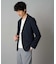 【ジャケット映え】針抜きジャカードＶネックＴシャツ【洗濯機で洗える/毛玉になりにくい】通勤/ビジネス/ジャケット〈ON/OFF SERIES〉