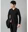 【ジャケット映え】針抜きジャカードＶネックＴシャツ【洗濯機で洗える/毛玉になりにくい】通勤/ビジネス/ジャケット〈ON/OFF SERIES〉