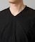 【ジャケット映え】針抜きジャカードＶネックＴシャツ【洗濯機で洗える/毛玉になりにくい】通勤/ビジネス/ジャケット〈ON/OFF SERIES〉