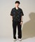 ワイドテーパードスラックス【イージーケア / 洗濯機で洗える / 速乾 / 毛玉になりにくい / ストレッチ】
