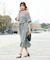 ソフトサッカーパフスリーブワンピース