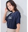 【接触冷感/UVカット/コットン100%】ロゴゆるTシャツ