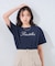 【接触冷感/UVカット/コットン100%】ロゴゆるTシャツ