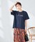 【接触冷感/UVカット/コットン100%】ロゴゆるTシャツ