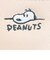 スヌーピー リール付きシングルパスケース デスク刺繍 PEANUT 定期入れ・ICカード ベージュ  マリモクラフト