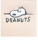 スヌーピー リール付きシングルパスケース デスク刺繍 PEANUT 定期入れ・ICカード ベージュ  マリモクラフト