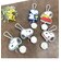 スヌーピー SNOOPY キーチェーン ラバーリールウォッチ 時計 キーホルダー ホワイト