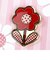 内藤ルネ ピンズ フラワーレッド バッジ アクセサリー