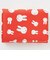 ミッフィー miffy フェイス 総柄 パスケース付き三つ折りウォレット(レッド) 財布
