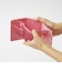 ミッフィー miffy フェイス 総柄 パスケース付き三つ折りウォレット(レッド) 財布