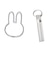 ミッフィー カラビナ スマートキーホルダー シルバー ストラップ フェイス miffy カー用品