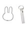 ミッフィー カラビナ スマートキーホルダー シルバー ストラップ フェイス miffy カー用品