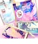 サンリオ ハローキティ 50th オーロラミニトートバッグ (ブルー) Sanrio