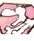 スヌーピー ダイヤモンド アクセントマット ピンク PEANUTS 75th SNOOPY