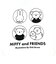 ミッフィー miffy ロンT(集合) ホワイト アパレル Tシャツ