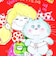 水森亜土 ネコ エコバッグ レッド×ピンク