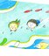 まる子とコジコジ eHONTOMO 船 ポストカード 文具 まるコジ 日本製