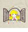水森亜土 ワンポイント柄 ハイネック半袖Tシャツ(L) グレージュ アパレル