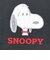スヌーピー トートバッグ アップリケ刺しゅう ブラック SNOOPY
