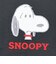 スヌーピー トートバッグ アップリケ刺しゅう ブラック SNOOPY