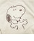 スヌーピー チェックリバーシブルポーチ ベージュ SNOOPY