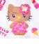 サンリオ 日焼けキティ エコバッグ(S) ドット ホワイト Sanrio