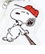 スヌーピー ダイカットパスケース ベースボール レッド 定期入れ SNOOPY