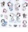 スヌーピー ＆ベル ぷっくりシール ライトブルー 文具 SNOOPY