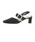 ビジューストラップツイードパンプス/51115
