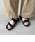 【Fit meサンダル】ニットダブルベルトサンダル