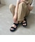 【Fit meサンダル】ニットダブルベルトサンダル
