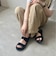 【Fit meサンダル】ニットダブルベルトサンダル