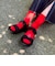 【Fit meサンダル】ニットダブルベルトサンダル