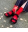 【Fit meサンダル】ニットダブルベルトサンダル