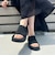 【Fit meサンダル】サイドオープンニット厚底サンダル/55207