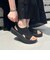 【Fit meサンダル】サイドオープンニット厚底サンダル/55207