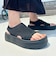 【Fit meサンダル】サイドオープンニット厚底サンダル/55207