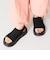 【Fit meサンダル】サイドオープンニット厚底サンダル/55207