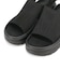 【Fit meサンダル】サイドオープンニット厚底サンダル/55207