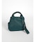 チャーム付きフェイクレザー2wayバッグ（peacock green）