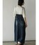アシメフロントデニムジャンパースカート（navy）