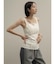 チュールトリミングリブタンクトップ（gray）