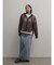メッシュジップアップフーディー(brown)