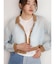 Bicolor sheer short cardigan