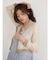 Bicolor sheer short cardigan
