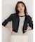 Bicolor sheer short cardigan