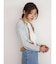 Bicolor sheer short cardigan