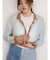Bicolor sheer short cardigan