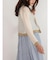 Bicolor sheer short cardigan