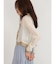 Bicolor sheer short cardigan